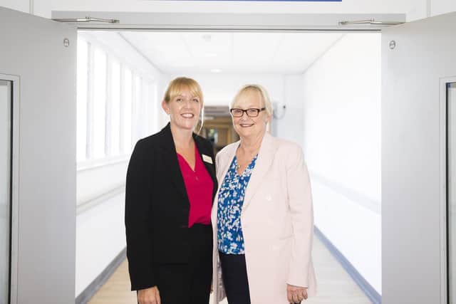 L-R: Chief operating officer and deputy CEO Deborah Needham with chief executive officer Dr Sonia Swart pictured in the new assessment unit, opposite A&E at NGH, ahead of the opening date on Wednesday (October 3).