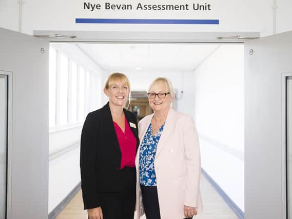L-R: Chief operating officer and deputy CEO Deborah Needham with chief executive officer Dr Sonia Swart pictured in the new assessment unit, opposite A&E at NGH, ahead of the opening date on Wednesday (October 3).