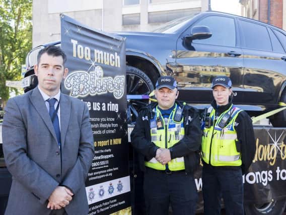 DCI Lee McBride of Northamptonshire Police launched Operation Bling! on the Market Square in Northampton on Wednesday (September 26) to encourage people to come forward and report crime.