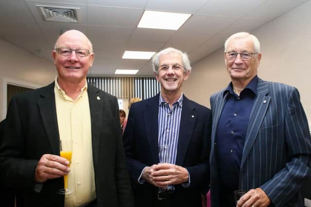 Alan Sutton, David Latham and Alastair Rowton of Nene Valley Rotary Club helped to raise 7,200 to fund the ward.