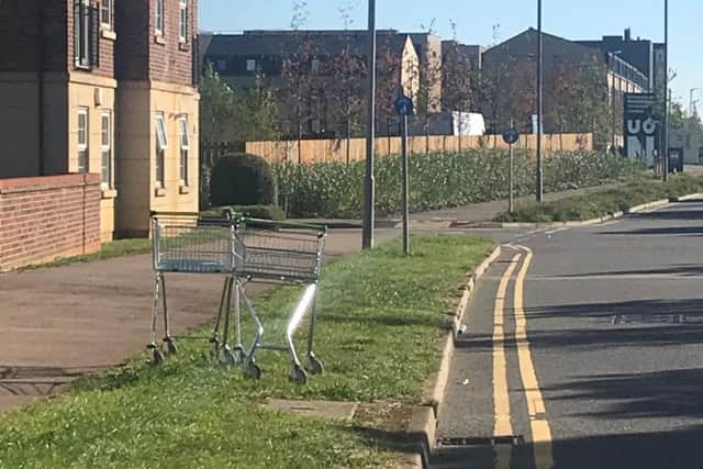 Shopping trolleys have been dumped in Far Cotton since the opening of the campus.