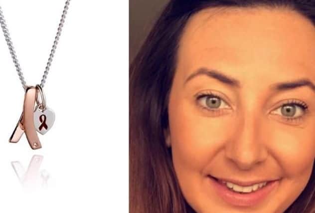 Kimberley Carey, manager at the Cube Disability Arts Academy in Corby, has created a necklace to raise money for the MS Trust.