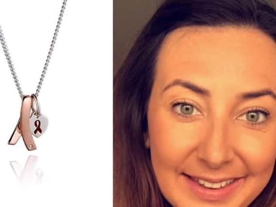 Kimberley Carey, manager at the Cube Disability Arts Academy in Corby, has created a necklace to raise money for the MS Trust.