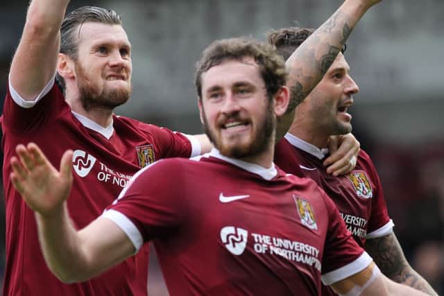 OLD FRIENDS: Former Cobblers duo Jak McCourt and Marc Richards are currently on the books at Swindon, alongside Matt Taylor and Keshi Anderson