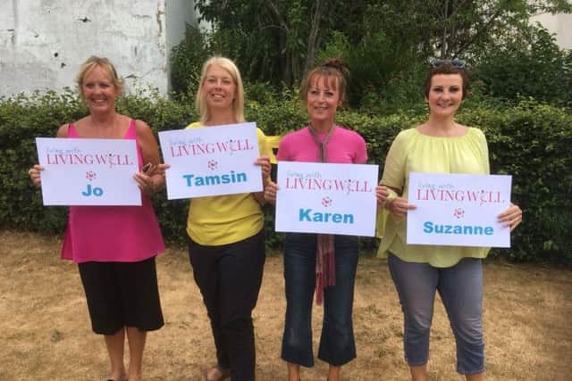 Pictured l-r: Jo, Tamsin, Karen and Suzanne are urging members to join the Living Well group in Northamptonshire.