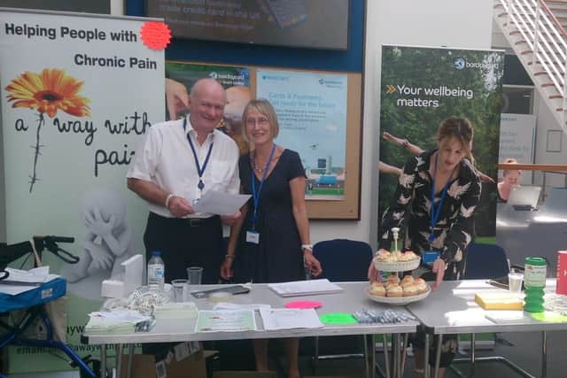 Pictured l-r: co-founder David Kelly with his wife Val and charity worker Lisa-Marie.