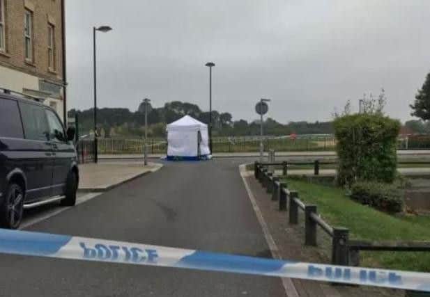 Webb Drive, Upton following Joshua Bains' murder