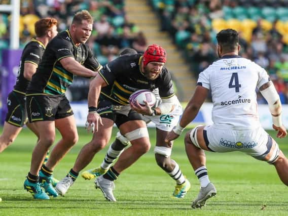 James Haskell was in action for Saints against Clermont (picture: Kelly Cooper)