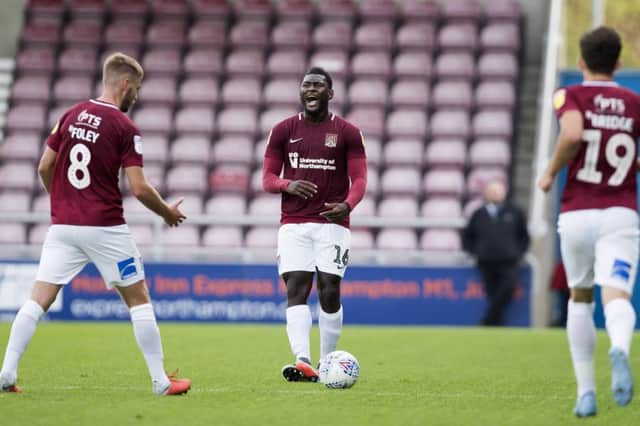 FIVE-STAR COBBLERS: It was a good night for this trio as Aaron Pierre scored his third goal in four games while Jack Bridge and Sam Foley impressed in midfield