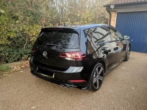 The black VW Golf, pictured above, was taken from a home in Northampton.