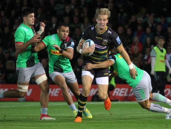 Harry Mallinder will miss Saints' trip to Rodney Parade (picture: Sharon Lucey)