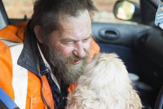 Nigel is sticking by his dog-lover principal and is adamant he wants to live with his wife, and dogs (pictured spaniel Becky). Pictures: Kirsty Edmonds.