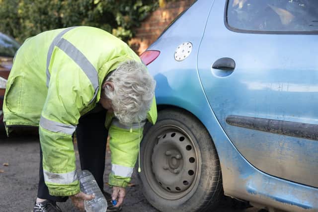 The family of four live together in the Peugeot 208 where they sleep, eat and wash.