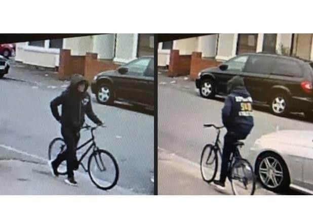 Police have released CCTV images of this man in connection with an alleged handbag theft.