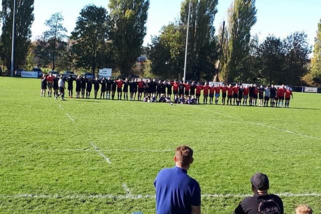 Hoody Juniors and Hoody Seniors pictured before the match.