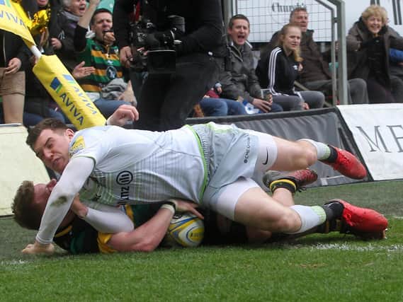 Reece Marshall scored against Saracens in April but suffered a foot injury that sidelined him for several months (picture: Sharon Lucey)