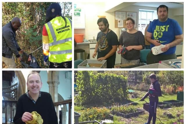 Alderwood's service users all hold jobs in their local communities - from polishing brass at their local church to litter picking to growing veg at an allotment.