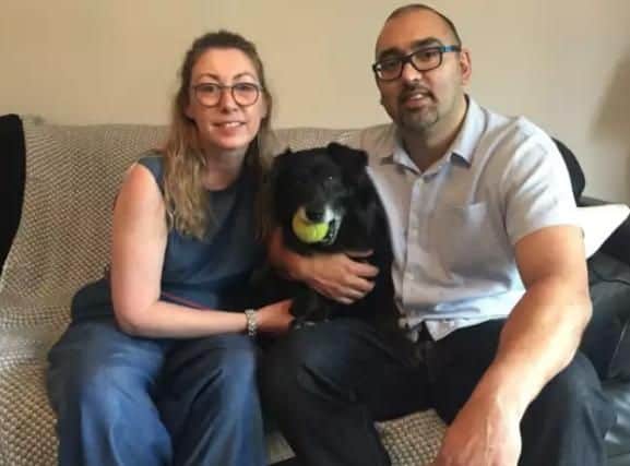 Marty, Annie and their dog Stumpy.