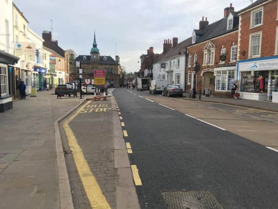 Towcester has been described as a "ghost town" with roadworks set to last until next month