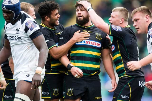 Francois van Wyk scored twice for Saints (pictures: Kirsty Edmonds)