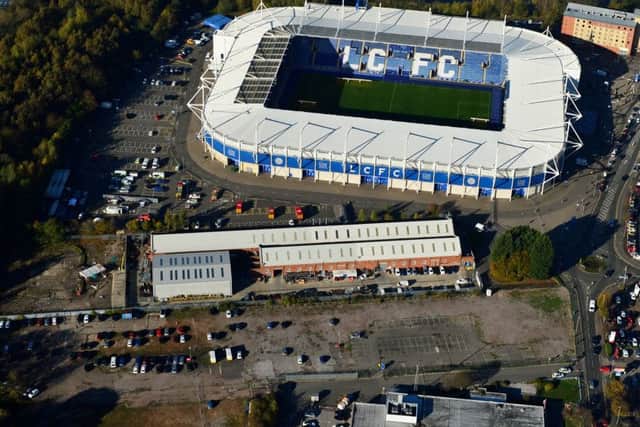 Aerial view of the King Power Stadium in Leicester after the helicopter crash on Saturday night (Photograph: Tristan Potter/SWNS.com)
