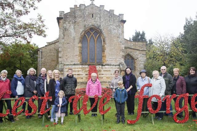 The volunteers who helped create the display atSt Peter and St Paul's Church