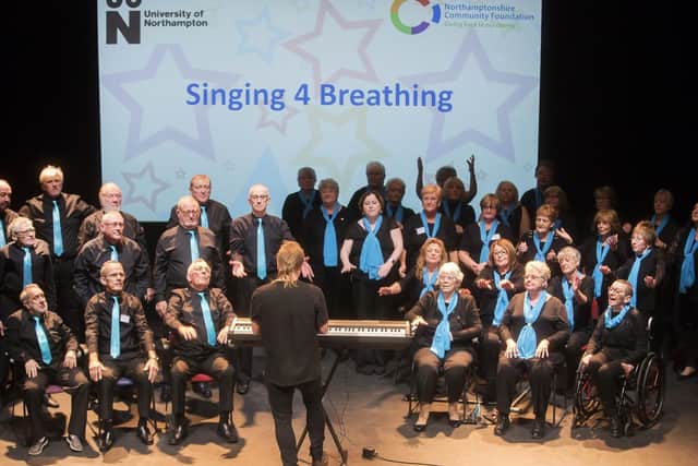 The Brilliant Group Award - Singing 4 Breathing. A singing class for people with lung diseases. Transport is provided to these classes, with people travelling to Northampton from across the county.
