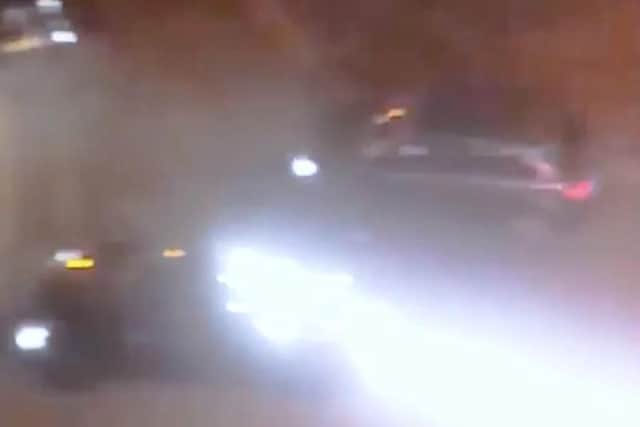 Yobs were caught on camera this morning letting two fireworks off in a residential street.
