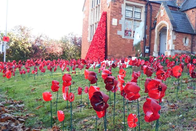 The community of Duston has been working hard since the start of summer to craft more than 5,000 poppies. Pictures supplied by David Winter.