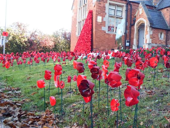 The community of Duston has been working hard since the start of summer to craft more than 5,000 poppies. Pictures supplied by David Winter.