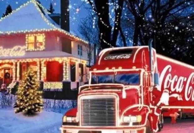 The iconic Coca-Cola Christmas truck