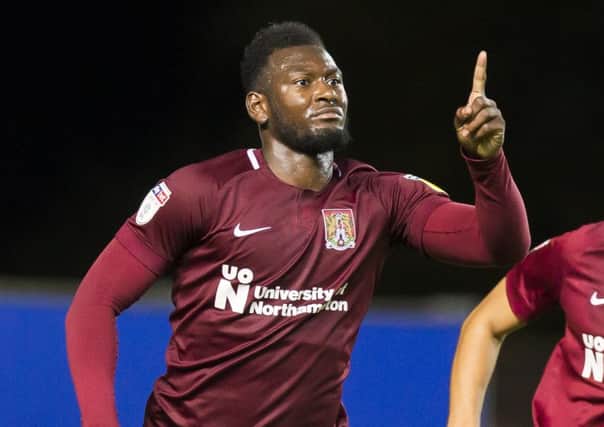 Aaron Pierre scored the first goal in the Cobblers' 2-0 win over Fulham Under-21s