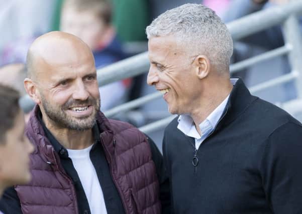 Paul Tisdale (left) and Keith Curle