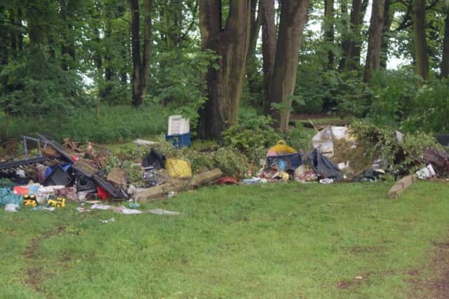 A Sywell resident found the massive fly-tip and reported it to the council immediately