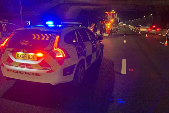The scene of the crash on the M1. Photo: @Northants_RPU