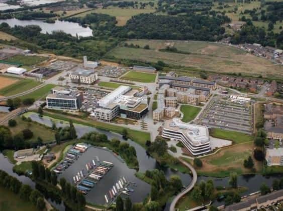 Catering staff at Waterside Campus received the letter