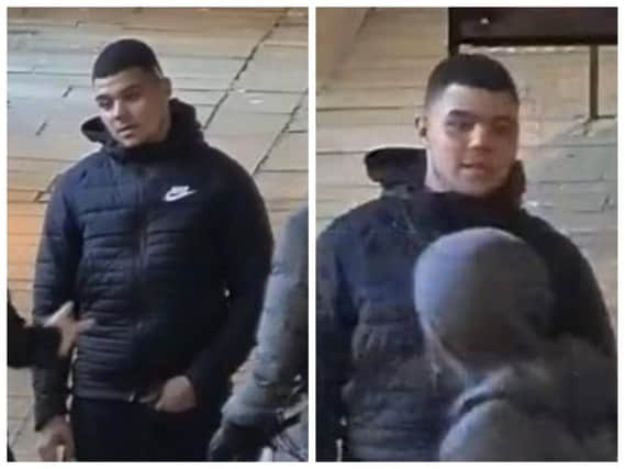 The man pictured is wanted in connection with a theft from a man in Northampton town centre.