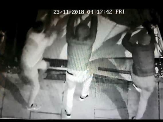 The vandals were caught by one of Robert Street's CCTV cameras