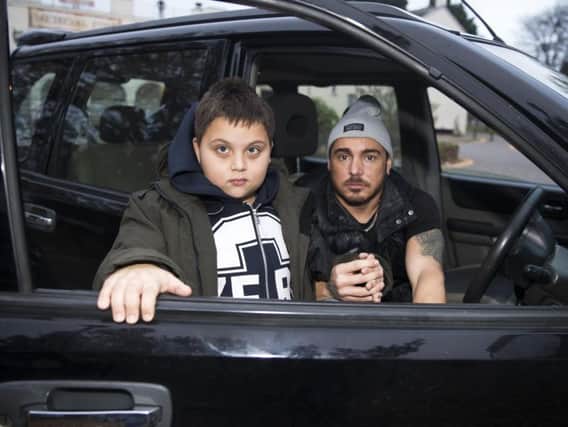 Dario Techy and his son Christian are being forced to live in Dario's car, he says, until the council can find them a home.
