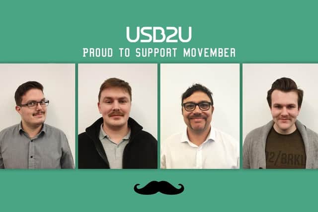 Four of the five chaps behind USB2U's Movember efforts.