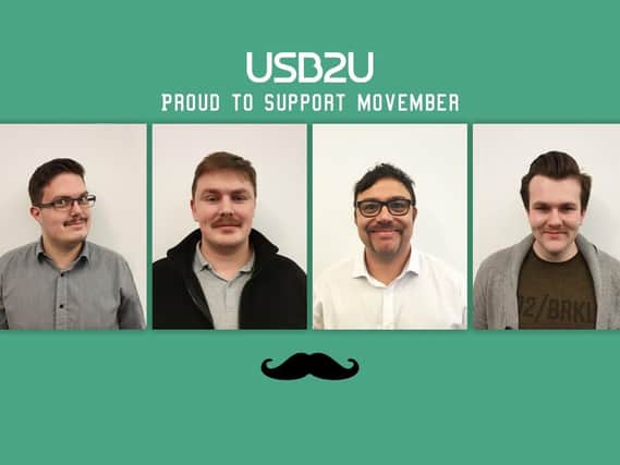 Four of the five chaps behind USB2U's Movember efforts.