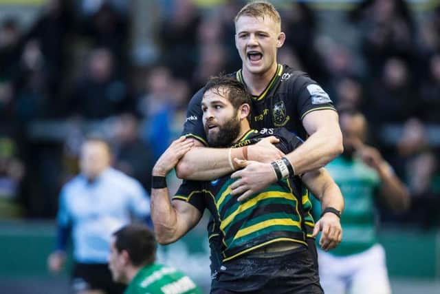 David Ribbans was on hand to help Cobus Reinach celebrate