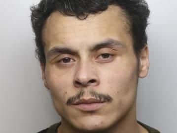 This man is wanted by police.