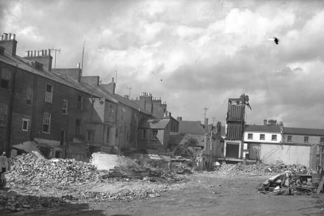 The Princess Street demolition taking place in Northampton town centre on August 31, 1970