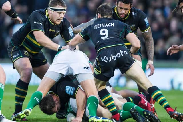 Paul Hill was forced off against Newcastle Falcons (picture: Kirsty Edmonds)