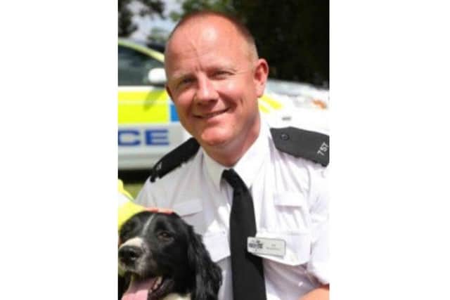 PD Billy with his handler, PC Ian McDonald.