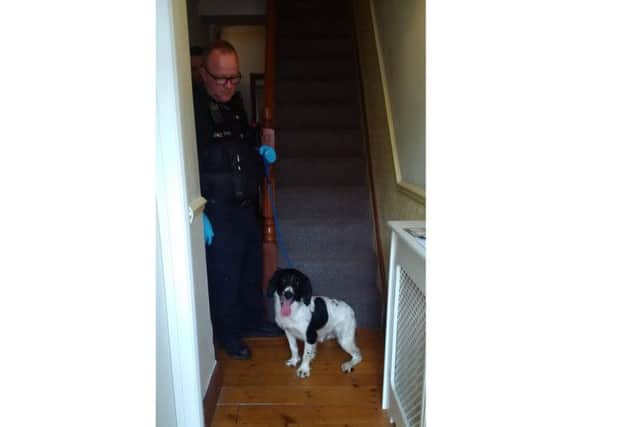PD Billy on the job at a house in Northamptonshire.
