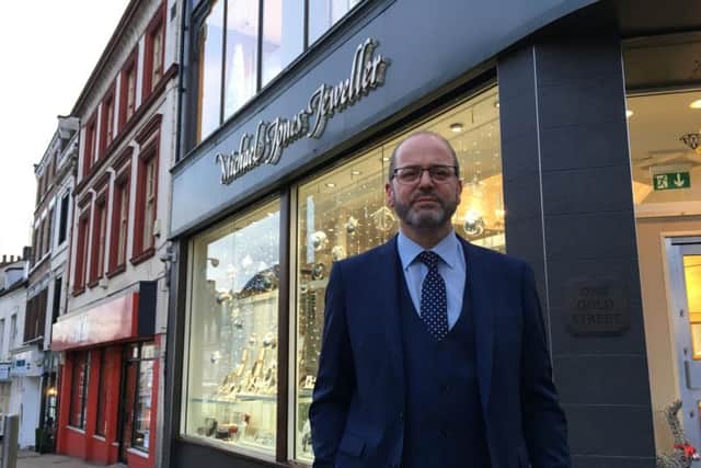 Managing director of Michael Jones Jeweller, Stuart O'Grady, has thanked members of the public for their support in the aftermath of an armed robbery there.