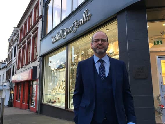 Managing director of Michael Jones Jeweller, Stuart O'Grady, has thanked members of the public for their support in the aftermath of an armed robbery there.