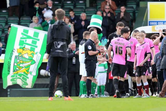 Cobblers were given a guard of honour the last time they played at Huish Park